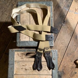 Filson suspenders. Worn once. I sold the hunting pants they went with.